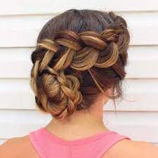 This style boasts all the details of a formal updo a bouffant a headband braid and bun but looks absolutely spontaneous and relaxed. Updo Prom Hairstyles