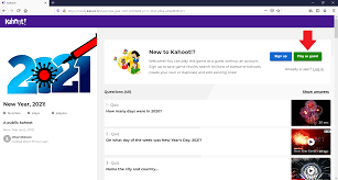 After creating the game kahoot provide a pin code. New Year Quiz 2021 Efl Summer School