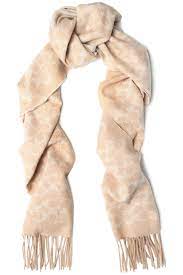 Maybe you would like to learn more about one of these? Coach Fringed Jacquard Knit Wool And Cashmere Blend Scarf In Beige Natural Lyst