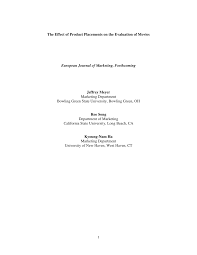 Having gained the support of. Pdf The Effect Of Product Placements On The Evaluation Of Movies