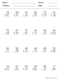 Advanced addition and subtraction exercises. Mixed Problems Worksheets Mixed Problems Worksheets For Practice