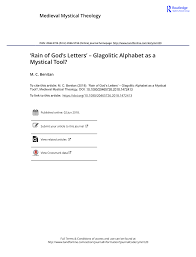 It was derived from the earlier phoenician alphabet, and was the first alphabetic script to have distinct letter… read more ». Pdf Rain Of God S Letters Glagolitic Alphabet As A Mystical Tool
