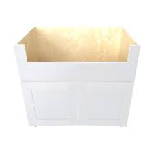 Plywell Ready To Assemble 36 In X 34 5 In X 24 In Shaker Farm Sink Base Cabinet With 2 Door In White Base Cabinets Farm Sink Rustic Cabinets