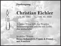 Traueranzeigen von Christian Eichler