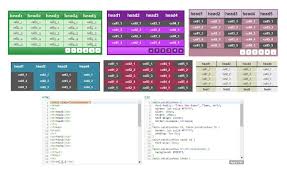 Free Online Interactive Html Table And Structured Div Grid Styler And Code Generator Select A Style From The Gallery And Adjust The S Css Generation Css Table