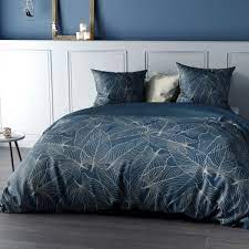 2) elle respecte la planète. Housse De Couette Et Deux Taies Percale De Coton 200 Cm Cohiba Bleu Canard Linge De Lit Eminza
