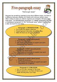 How to write a three paragraph essay. Five Paragraph Essay Esl Worksheet By Guni