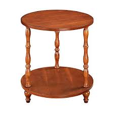Axdwfd Coffee Table Solid Wood Round Table 2 Layer Sofa Side Table Very Suitable For Living Room Bed Solid Wood Coffee Table Round Table Decor Sofa Side Table