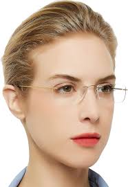 Invisible Rimless Eyeglasses Vincent Chase Clear White Frame Glasses  Invisible Rimless