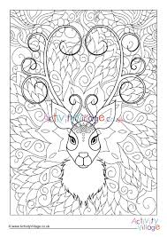 People who printed this coloring page also printed. Reindeer Doodle Colouring Page 1