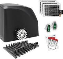 TOPENS DKR500ST Solar Sliding Gate Opener Rack Drive Automatic Gate Motor  for Heavy Driveway Slide Gates Up to 1300 Pounds, Electric Gate Operator ...