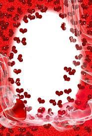 Transparent Red Png Photo Frame With Hearts Birthday Frames Valentine Valentines Wallpaper