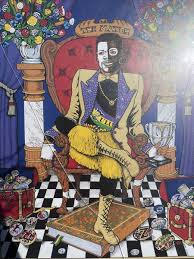 Vintage New Orleans Poster 1992 Artist Jesse Jeter Eshu Elegua