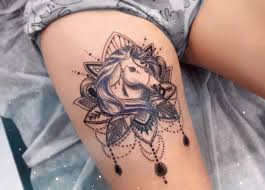 Tattoo shows unicorn often chosen as a symbol of the femininity. 53 Best Unicorn Tattoo Designs For Women Tattooblend Thigh Tattoos Women Unicorn Tattoo Designs Feminine Tattoos