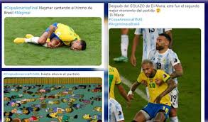 Jul 10, 2021 · derrota do brasil para a argentina gera memes — foto: Memes Argentina Vs Brasil Las Imagenes Mas Graciosas Del Partido De Hoy Por La Final De La Copa America 2021 Son Viral En Facebook Twitter La Republica