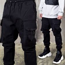 Big Double Cargo Pocket Banded Pants 360