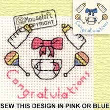 Check spelling or type a new query. New Baby Cross Stitch Card Kit Mouseloft Craft Products