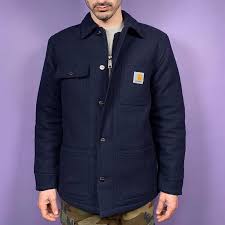 Carhartt Carhartt Wip Michigan Wool Winter Chore Coat Navy Jacket Grailed