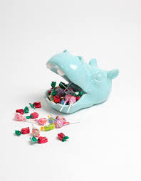 Hippo Candy Dish Ceramic Hippo Head Catchall Tray Blue Hippopotamus Head Table Top Kitchen Decoration Faux Taxidermy Animal Head Hippopotamus Hippo Baby Hippo