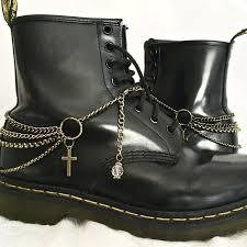 Even though these combat boots are a bit on the expensive side, they are well worth the money. Doc Marten Boot Chains Upstyle Restyle Your Docs For Summer With These Victorian Angel Chains From Www Bootbooti Etsy Com Boot Chains Doc Marten Boot Boots
