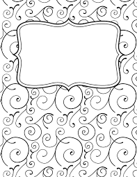Free Printable Black And White Swirl Binder Cover Template Download The Cover In Jpg Or Pdf Forma Binder Cover Templates Binder Covers Printable Binder Covers
