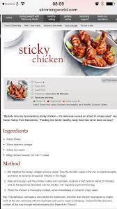 Slimming World Sticky Chicken Slimming World Sticky Chicken World Recipes Slimming World Tips