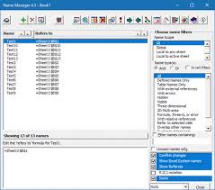 Excel Name Manager