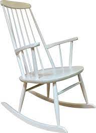 Achat et livraison assurée dans le monde entier. Rocking Chair Scandinave Blanc En Bois 1960 Design Market