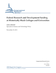 Graduate student enrollment and support in american universities and colleges 1954. Federal Research And Development Funding At Historically Black Colleges And Universities Everycrsreport Com