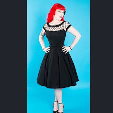 Tatyana Black Alika Lattice Circle Dress 3x 1950 S