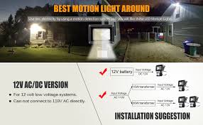It is ideal for providing light control in Glw 12v Ac Or Dc Led Motion Sensor Flood Light 10w Mini Ip65 Waterproof Outdoor Light 900lm 6000k Daylight White Security Light With Pir 80w Halogen Bulb Equivalent No Plug