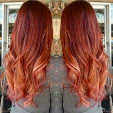 Fiery Red Copper Pink Sunset Hair Hair Styles Sunset Hair Ombre Hair Color