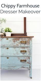 How To Paint A Chippy Farmhouse Dresser With Milk Paint Milk Paint Furniture Repurposed Furniture Diy Chippy Painted Furniture
