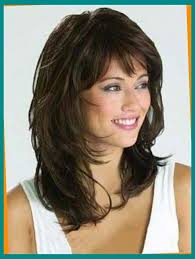 Medium Layered Shag Hairstyle Frisuren Langhaarfrisuren Haar Pony