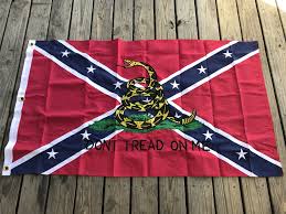 Don't tread on me confederate states american snake flag waving video in wind footage full hd. Rebel Don T Tread On Me Flag