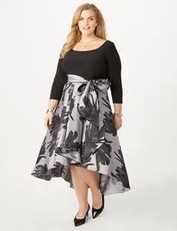 Plus Size R M Richards Belted Floral High Low Flare Dress Vestidos Para Fiesta Formal Vestidos Para Adolescentes Vestidos Para Senoras