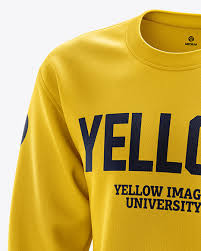 Download Men S Midweight Sweatshirt Mockup Half Side View In Apparel Mockups On Yellow Images Object Mockups
