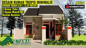 Download contoh denah rumah ukuran 9x6. Desain Rumah 6x12 Meter Dengan 2 Kamar Tidur Dan 2 Kamar Mandi 34 Youtube