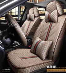 355 15 Cool Flax Fashion Gucci Car Seat Covers Universal Pads Seat Cushions 11pcs Coffee Car Seats Car Seat Cover Sets Leather Car Seat Covers
