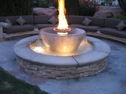 Propane gas fire pits are becoming more common in residential settings given their convenient design. How To Build Outdoor Propane Fire Pit And Fountain Design Backyard Fire Outdoor Fire Outdoor Fire Pit Designs