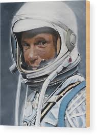 John Glenn Wood Print