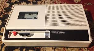Some bigger devices come with a carrying handle. 1969 Channel Master 6313 Cassette Recorder