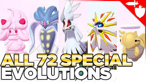 all 72 special evolutions in pokemon sword and shield