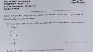 Soal Dan Pembahasan Pra Ksn K Matematika Smp 2020 Simulasi Ksn K Matematika Smp Tahun 2021 Defantri Com
