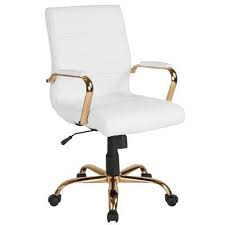 Leaman Ergonomic Executive Chair White Office Chair Flash Furniture Modern Office Chair