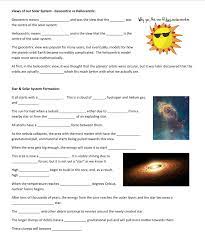 The Formation Of The Solar System Note Taking Sheet December 8 2017 Solar System Lessons Solar System Worksheets Solar System Coloring Pages