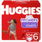 Little Movers Diapers, Econo Pack Sizes: 3-7 | 156-80 Count HUGGIES