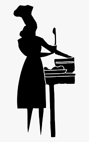 48 high quality collection of baking clipart black and white by clipartmag. Woman Cooking Silhouette Hd Png Download Kindpng