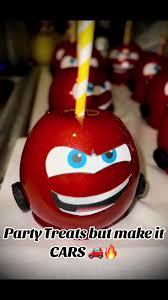 Disney Pixar Cars treat package! •Custom Chip Bags •Custom Caprisuns  •Cakepops •Strawberries #carsmovie #partytreats #candyapples #customchips  #customcaprisuns #rascalflatts #lightningmcqueen ...