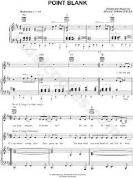To make it easier to write out your guitar music the pages have been set up with only 3 sets of staff and tab lines per page and they have been spread apart to. Bruce Springsteen Point Blank Sheet Music In B Minor Download Print Sku Mn0099113